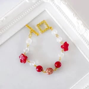 Scarlet Twist Gold Bracelet